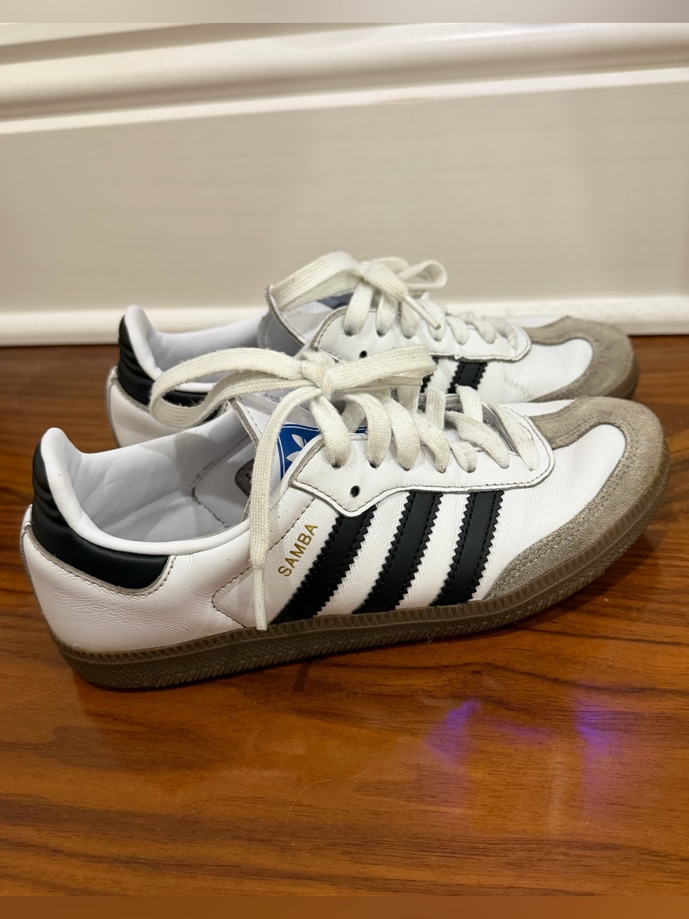 adidas samba og white black gum sneakers